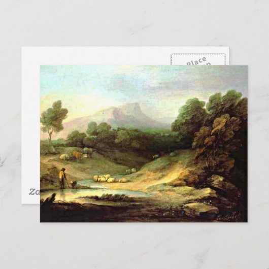 Gainsborough - Berglandschap met Shepherd Briefkaart (Voorkant / Achterkant)