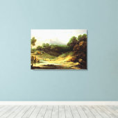 Gainsborough - Mountain Landscape with Shepherd Canvas Afdruk (Insitu (Houten vloer))