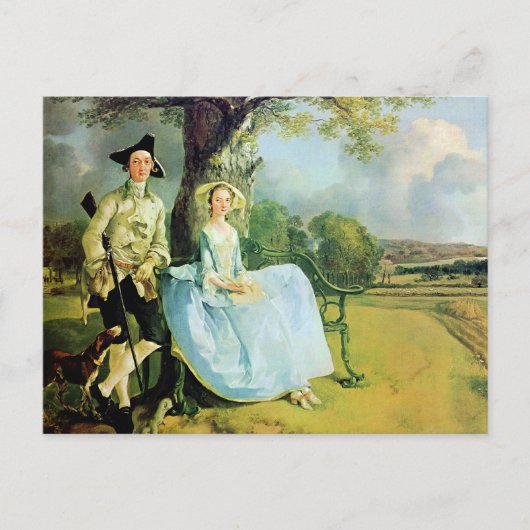Gainsborough, Mr. and Mrs. Andrews, Briefkaart (Voorkant)