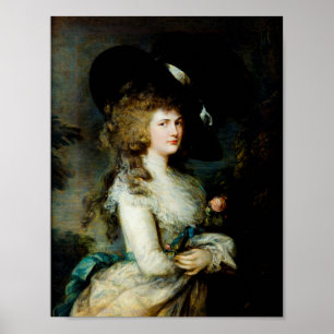 Gainsborough: Portret van Georgiana Poster