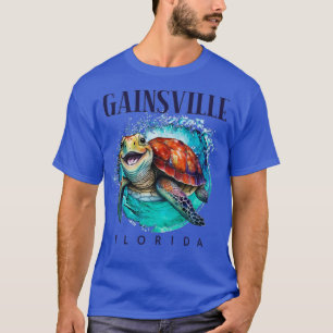 Gainsville Florida Waterverf Gelukkige Zeeschildpa T-shirt