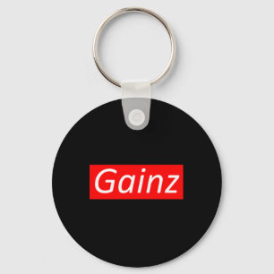 Gainz Bodybuilding Sport Fitness Gift Mannen Vrouw Sleutelhanger