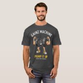 Gainz Machine Pump Het Op Grappige Hantele Workout T-shirt (Voorkant volledig)