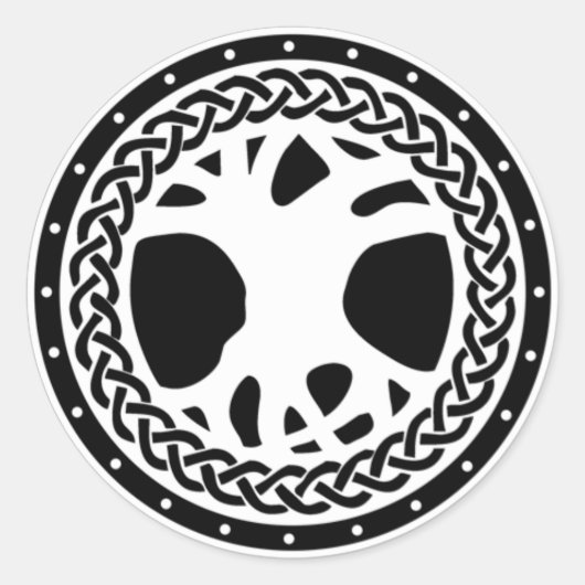 Gaiscioch wit embleem ronde sticker (Voorkant)