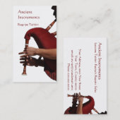 Gaita- of bagpijpspeler visitekaartje (Voorkant / Achterkant)