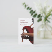 Gaita- of bagpijpspeler visitekaartje (Staand voorkant)