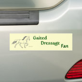 Gaited Dressage Fan Bumpersticker (Op auto)