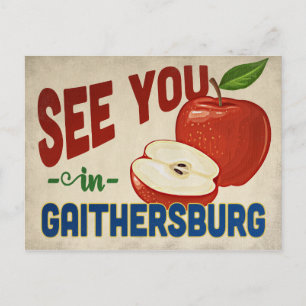Gaithersburg Maryland Apple - Vintage Travel Briefkaart
