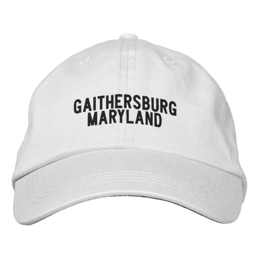 Gaithersburg  Maryland Hoed Geborduurde Pet (Voorkant)