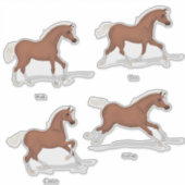 Gaits van het paardenpaardbevingschap van de paard sticker (Voorkant)