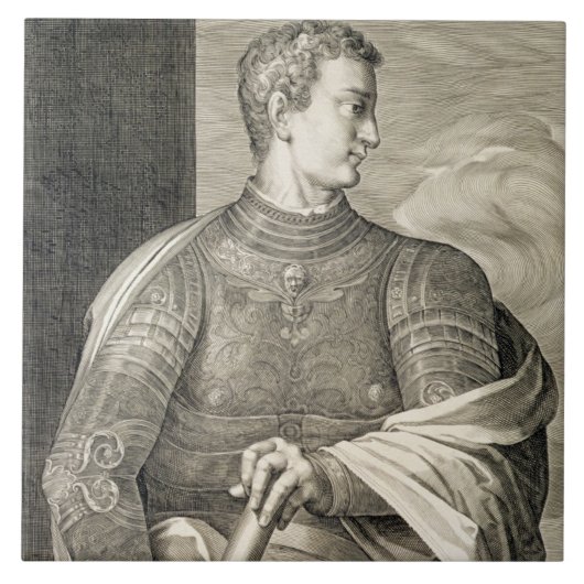 Gaius Caesar "Caligula" (12-41 AD) keizer van Rome Tegeltje (Voorkant)