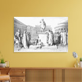 Gaius Gracchus huilt voor zijn vader Canvas Afdruk (Insitu (Woonkamer))
