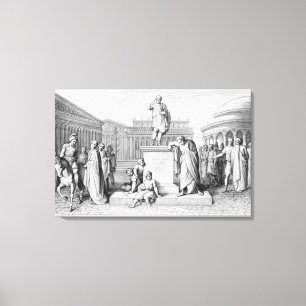 Gaius Gracchus huilt voor zijn vader Canvas Afdruk