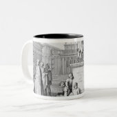 Gaius Gracchus huilt voor zijn vader Tweekleurige Koffiemok (Voorkant links)