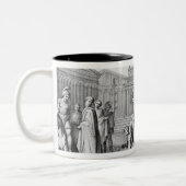 Gaius Gracchus huilt voor zijn vader Tweekleurige Koffiemok (Links)