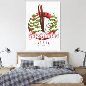 Gaiziņkalns Letland ski logo Canvas Afdruk (Insitu (Slaapkamer))