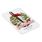 Gaiziņkalns Letland ski logo Magneet (Rechterzijde)