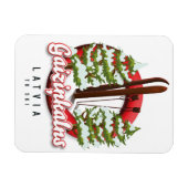 Gaiziņkalns Letland ski logo Magneet (Horizontaal)