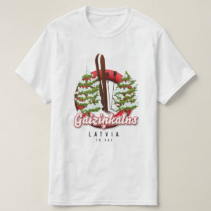Gaiziņkalns Letland ski logo T-shirt