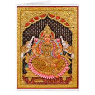 GAJA LAKSHMI INTRICATE TANJORE PAINTING {SOUTH IND