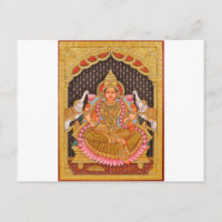 GAJA LAKSHMI INTRICATE TANJORE PAINTING {SOUTH IND