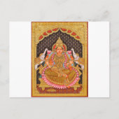 GAJA LAKSHMI INTRICATE TANJORE PAINTING {SOUTH IND BRIEFKAART (Voorkant)