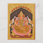 GAJA LAKSHMI INTRICATE TANJORE PAINTING {SOUTH IND BRIEFKAART (Voorkant)