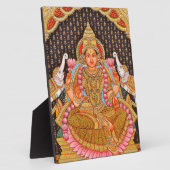 GAJA LAKSHMI INTRICATE TANJORE PAINTING {SOUTH IND FOTOPLAAT (Zijkant)