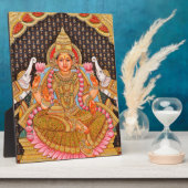 GAJA LAKSHMI INTRICATE TANJORE PAINTING {SOUTH IND FOTOPLAAT (Zijkant)