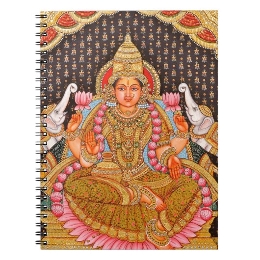 GAJA LAKSHMI INTRICATE TANJORE PAINTING {SOUTH IND NOTITIEBOEK (Voorkant)