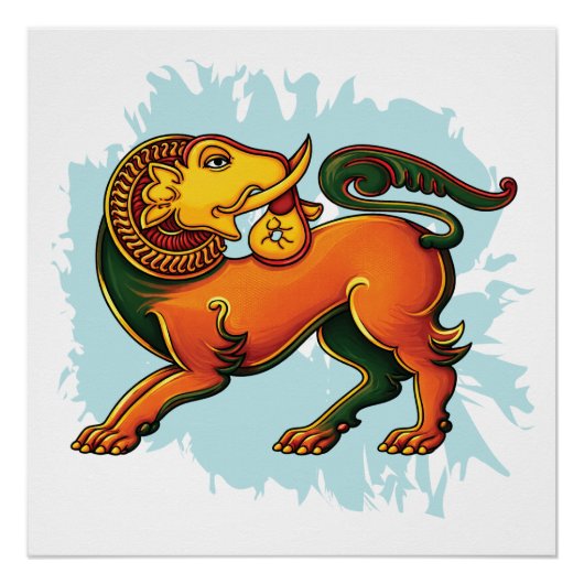 Gajasinha – Mythical Guardian of Strength Perfect Poster (Voorkant)