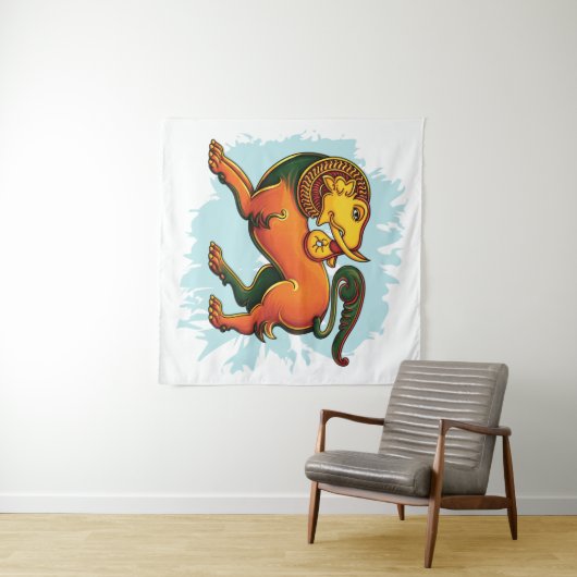 Gajasinha – Mythical Guardian of Strength Wandkleed (In Situ (horizontaal))