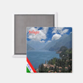GAL017 BELLAGIO, Comomeer, Italië, Koelkast Magneet (Voorkant / Achterkant)
