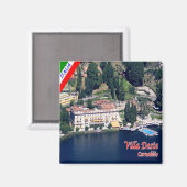 GAL027 CERNOBBIO, Comomeer, Italië, Koelkast Magneet (Voorkant / Achterkant)