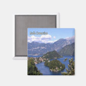 GAL048 ISOLA COMACINA, Comomeer Italië, Koelkast Magneet (Voorkant / Achterkant)