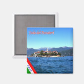 GAL049 ISOLA DEI PESCATORI Lake Maggiore Koelkast Magneet (Voorkant / Achterkant)
