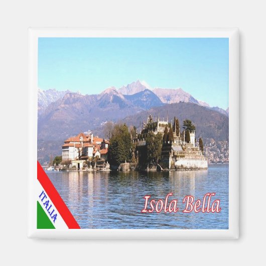 GAL054 ISOLA BELLA, Lago Maggiore, Italië, Koelkas Magneet (Voorkant)