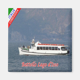 GAL058 LAKE ISEO Boat, Italië, Koelkast Magneet