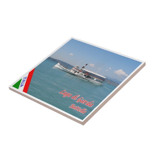 GAL060 GARDAMEER, Boot, Italië, Tegeltje (Zijkant)