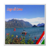 GAL061 LAKE COMO, Uitzicht, Italië, Tegeltje (Voorkant)