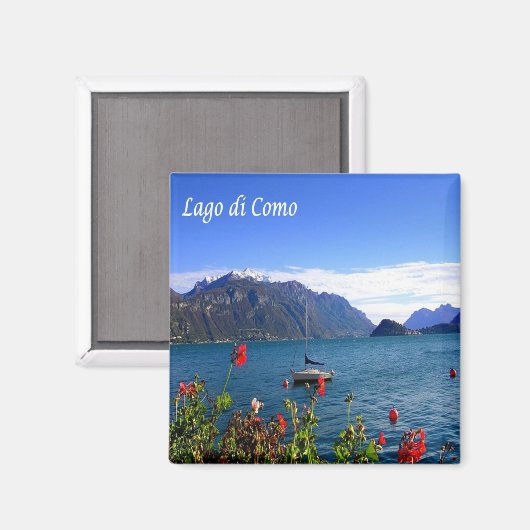 GAL066 LAKE COMO Uitzicht, Italië, Koelkast Magneet (Voorkant / Achterkant)