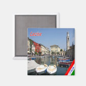 GAL073 LAZISE, Gardameer, Haven, Italië, Koelkast Magneet (Voorkant / Achterkant)