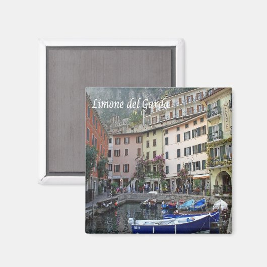 GAL076 LIMONE del GARDA, Port, Italië, Koelkast Magneet (Voorkant / Achterkant)