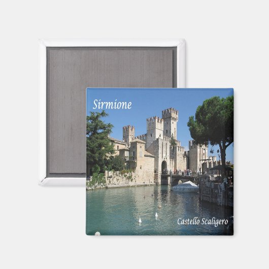 GAL111 SIRMIONE, Gardameer, Kasteel Scaligero, Magneet (Voorkant / Achterkant)
