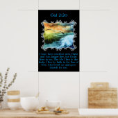 Gal 2:20 Met zeegarren boven het open zee Poster (Keuken)