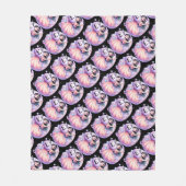 Gal in haar bubbel van pastels en pompoen fleece deken (Voorkant)