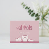 Gal Pals Galentines dag Schattige Valentijn dagen Feestdagenkaart (Staand voorkant)