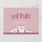 Gal Pals Galentines dag Schattige Valentijn dagen Feestdagenkaart (Voorkant)