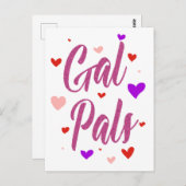 Gal Pals Happy Galentines Day Valentijnse Love Briefkaart (Voorkant / Achterkant)