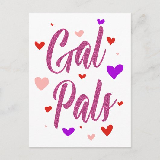 Gal Pals Happy Galentines Day Valentijnse Love Briefkaart (Voorkant)